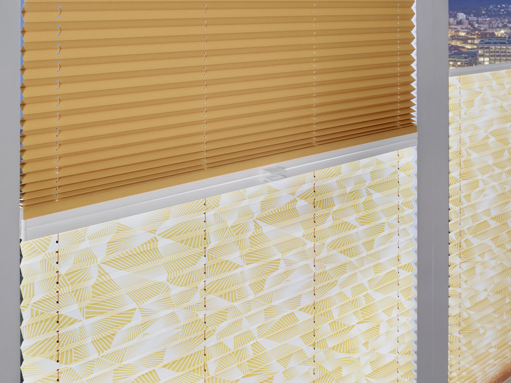 Mittelgroßes Doppelplissee in Orange